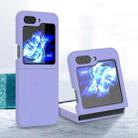 For Samsung Galaxy Z Flip5 Silicone Skin Feel Folding Phone Case(Elegant Purple) - 1