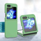 For Samsung Galaxy Z Flip5 Silicone Skin Feel Folding Phone Case(Matcha Green) - 1