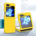 For Samsung Galaxy Z Flip5 Silicone Skin Feel Folding Phone Case(Lemon Yellow) - 1