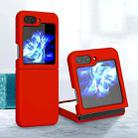For Samsung Galaxy Z Flip5 Silicone Skin Feel Folding Phone Case(Red) - 1