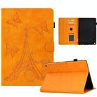 For Amazon Fire Max 11 2023 Embossed Tower Flip Smart Leather Tablet Case(Khaki) - 1