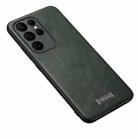 For Samsung Galaxy S23 Ultra 5G SULADA Shockproof TPU + Handmade Leather Phone Case(Green) - 1