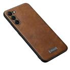 For Samsung Galaxy S23+ 5G SULADA Shockproof TPU + Handmade Leather Phone Case(Brown) - 1