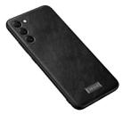 For Samsung Galaxy S23 5G SULADA Shockproof TPU + Handmade Leather Phone Case(Black) - 1