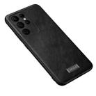 For Samsung Galaxy S24 Ultra 5G SULADA Shockproof TPU + Handmade Leather Phone Case(Black) - 1