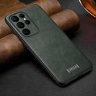 For Samsung Galaxy S25 Ultra 5G SULADA Shockproof TPU Hybrid Handmade Leather Phone Case(Green) - 1
