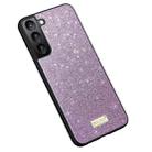 For Samsung Galaxy S24+ 5G SULADA Glittery TPU + Handmade Leather Phone Case(Purple) - 1