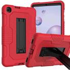 For Samsung Galaxy A 8.4 T307 Contrast Color Robot B2 Silicone Hybrid PC Tablet Case with Holder(Red Black) - 1
