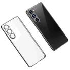For Samsung Galaxy S23+ 5G SULADA Shockproof Plating TPU Transparent Phone Case(Black) - 1