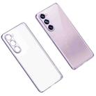 For Samsung Galaxy S23+ 5G SULADA Shockproof Plating TPU Transparent Phone Case(Purple) - 1