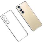 For Samsung Galaxy S23 5G SULADA Shockproof Plating TPU Transparent Phone Case(Silver) - 1