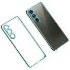 For Samsung Galaxy S23 5G SULADA Shockproof Plating TPU Transparent Phone Case(Green) - 1