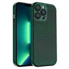 For iPhone 13 Pro Max Honeycomb Radiating PC Phone Case(Green) - 1