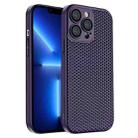 For iPhone 13 Pro Honeycomb Radiating PC Phone Case(Purple) - 1