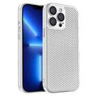 For iPhone 13 Pro Honeycomb Radiating PC Phone Case(White) - 1