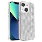 For iPhone 13 Honeycomb Radiating PC Phone Case(White) - 1