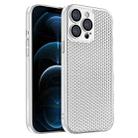 For iPhone 12 Pro Max Honeycomb Radiating PC Phone Case(White) - 1