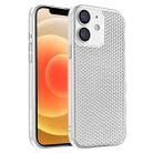 For iPhone 12 Honeycomb Radiating PC Phone Case(White) - 1