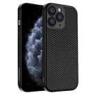 For iPhone 11 Pro Max Honeycomb Radiating PC Phone Case(Black) - 1