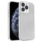 For iPhone 11 Pro Max Honeycomb Radiating PC Phone Case(White) - 1