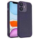 For iPhone 11 Honeycomb Radiating PC Phone Case(Purple) - 1