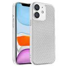 For iPhone 11 Honeycomb Radiating PC Phone Case(White) - 1