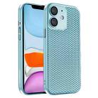 For iPhone 11 Honeycomb Radiating PC Phone Case(Sky Blue) - 1