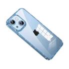 For iPhone 14 Plus SULADA Glittery TPU + Tempered Glass Phone Case(Blue) - 1