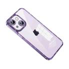 For iPhone 14 Plus SULADA Glittery TPU + Tempered Glass Phone Case(Purple) - 1