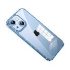 For iPhone 14 SULADA Glittery TPU + Tempered Glass Phone Case(Blue) - 1