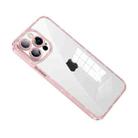 For iPhone 14 Pro SULADA Glittery TPU + Tempered Glass Phone Case(Pink) - 1