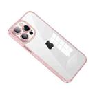 For iPhone 14 Pro Max SULADA Glittery TPU + Tempered Glass Phone Case(Pink) - 1