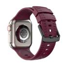 Tire Texture Silicone Watch Band For Apple Watch Ultra 49mm(Wine Red) - 1