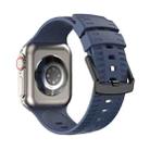 Tire Texture Silicone Watch Band For Apple Watch Series 8 41mm(Midnight Blue) - 1