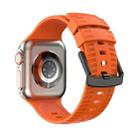 Tire Texture Silicone Watch Band For Apple Watch 8 45mm(Orange) - 1