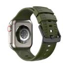 Tire Texture Silicone Watch Band For Apple Watch 8 45mm(Army Green) - 1