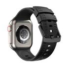 Tire Texture Silicone Watch Band For Apple Watch SE 2022 44mm(Black) - 1