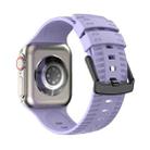 Tire Texture Silicone Watch Band For Apple Watch SE 2022 44mm(Purple Lilac) - 1