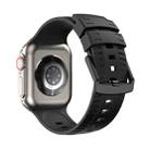 Tire Texture Silicone Watch Band For Apple Watch SE 44mm(Black) - 1