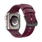 Tire Texture Silicone Watch Band For Apple Watch 6 40mm(Wine Red) - 1