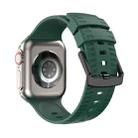 Tire Texture Silicone Watch Band For Apple Watch 3 38mm(Pine Green) - 1