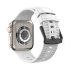 Tire Texture Silicone Watch Band For Apple Watch 38mm(White) - 1
