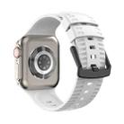 Tire Texture Silicone Watch Band For Apple Watch Series 10 42mm(White) - 1