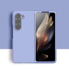 For Samsung Galaxy Z Fold5 Silicone Skin Feel Folding Phone Case(Elegant Purple) - 1
