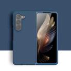 For Samsung Galaxy Z Fold5 Silicone Skin Feel Folding Phone Case(Midnight Blue) - 1