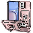 For Motorola Moto G Power 2023 Sliding Camshield Holder Phone Case(Rose Gold) - 1