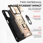 For Motorola Moto G22 2022 Sliding Camshield Holder Phone Case(Gold) - 3