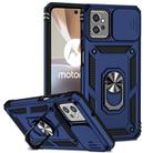 For Motorola Moto G32 Sliding Camshield Holder Phone Case(Blue) - 1