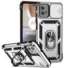 For Motorola Moto G32 Sliding Camshield Holder Phone Case(Silver) - 1