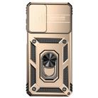 For Motorola Moto G62 5G Sliding Camshield Holder Phone Case(Gold) - 2